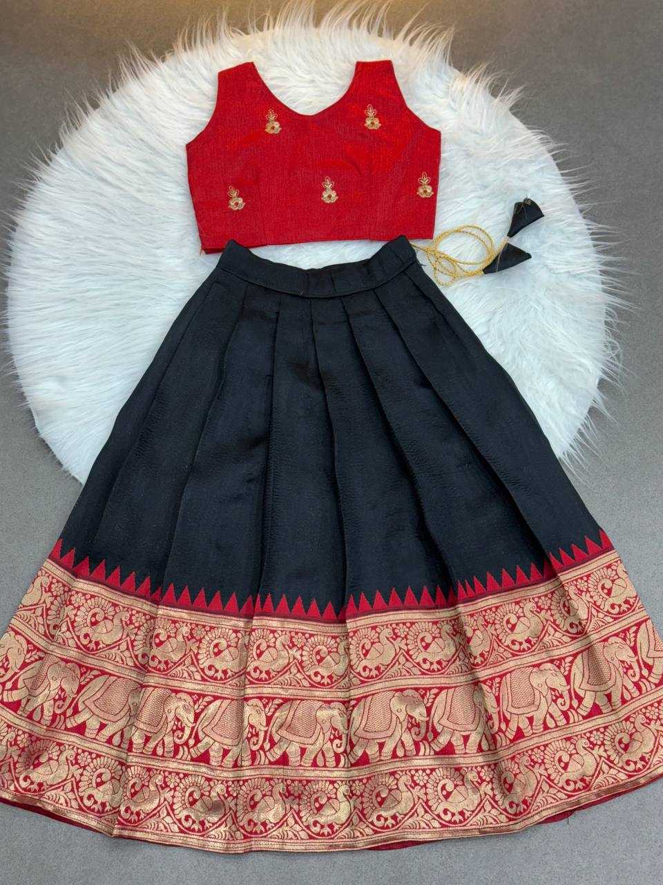 Ynf Soft Silk KESH709 12 Kids Wear Wholesale Kids Lehenga Kids Co-ord Set Kids Lehenga Choli Manufacturer- Kids Exports