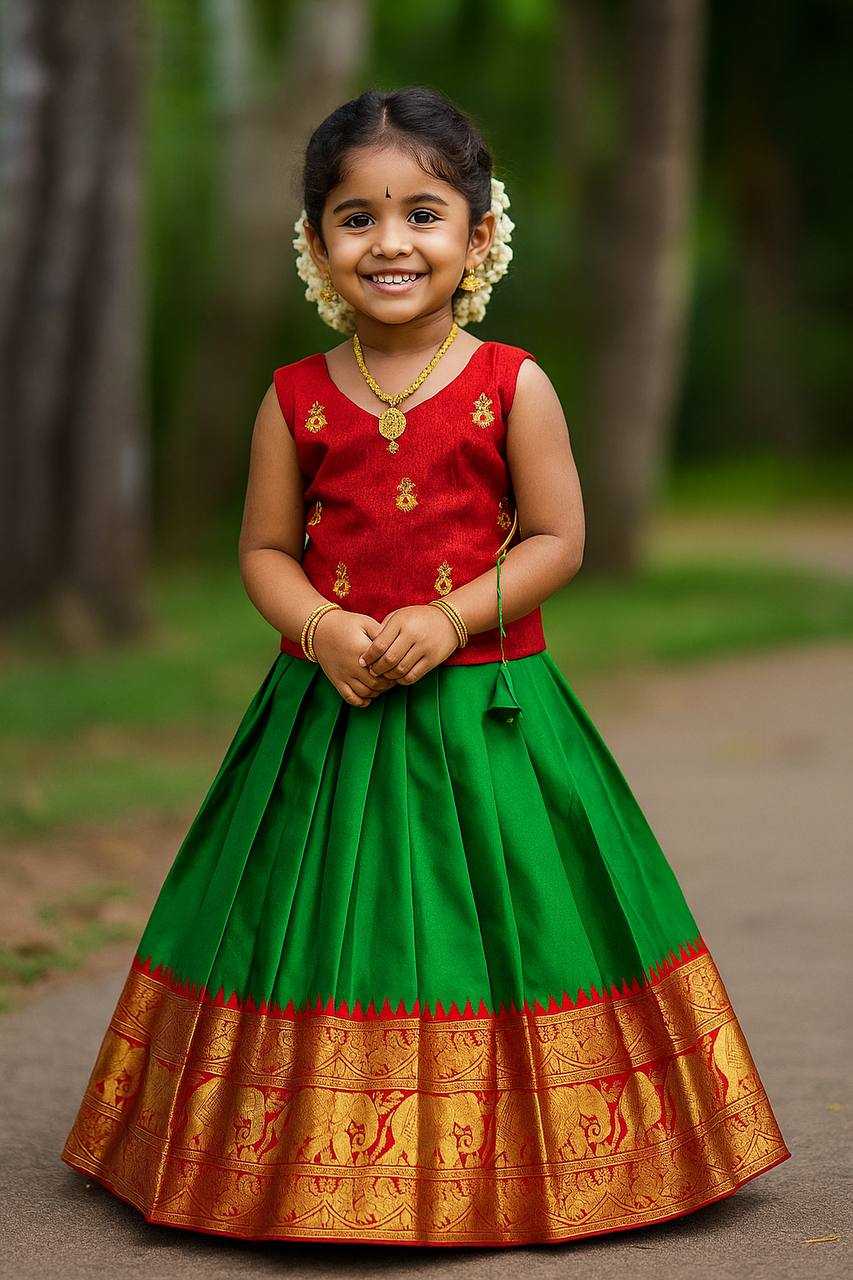 Ynf Soft Silk KESH709 12 Kids Wear Wholesale Kids Lehenga Kids Co-ord Set Kids Lehenga Choli Manufacturer- Kids Exports