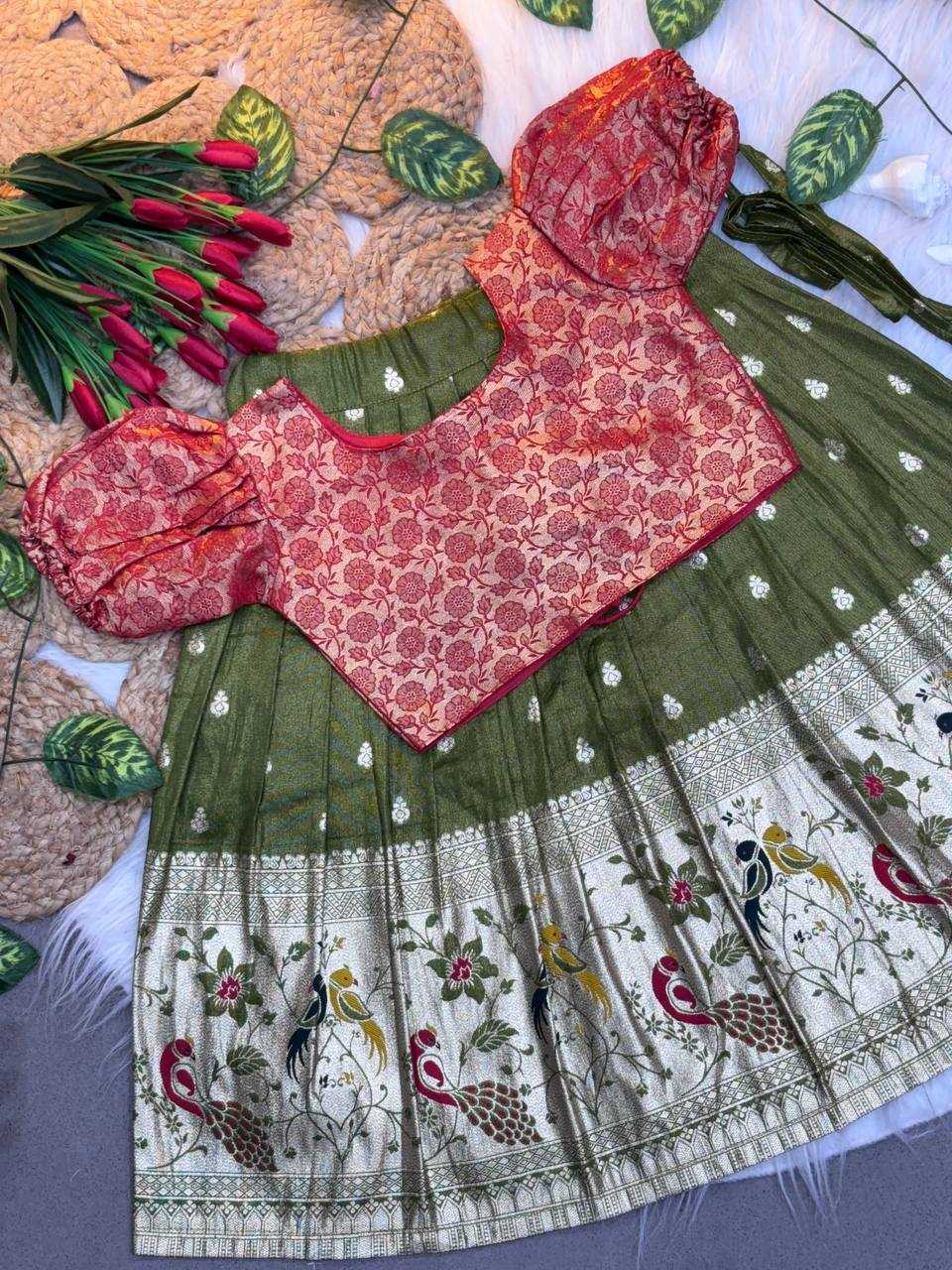 Ynf Soft Silk KESH709 23 Kids Wear Wholesale Kids Lehenga Kids Co-ord Set Kids Lehenga Choli Manufacturer- Kids Exports