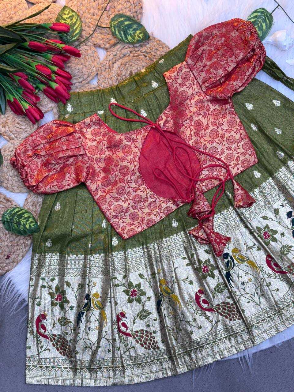 Ynf Soft Silk KESH709 23 Kids Wear Wholesale Kids Lehenga Kids Co-ord Set Kids Lehenga Choli Manufacturer- Kids Exports