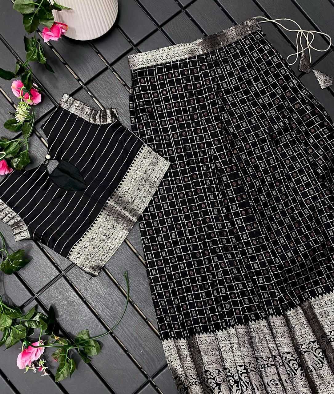 Ynf Soft Silk RIN235 kanchipuram Kids Wear Wholesale Kids Lehenga Kids Ethnic Wear Baby Girl Lehenga Manufacturer- Kids Exports