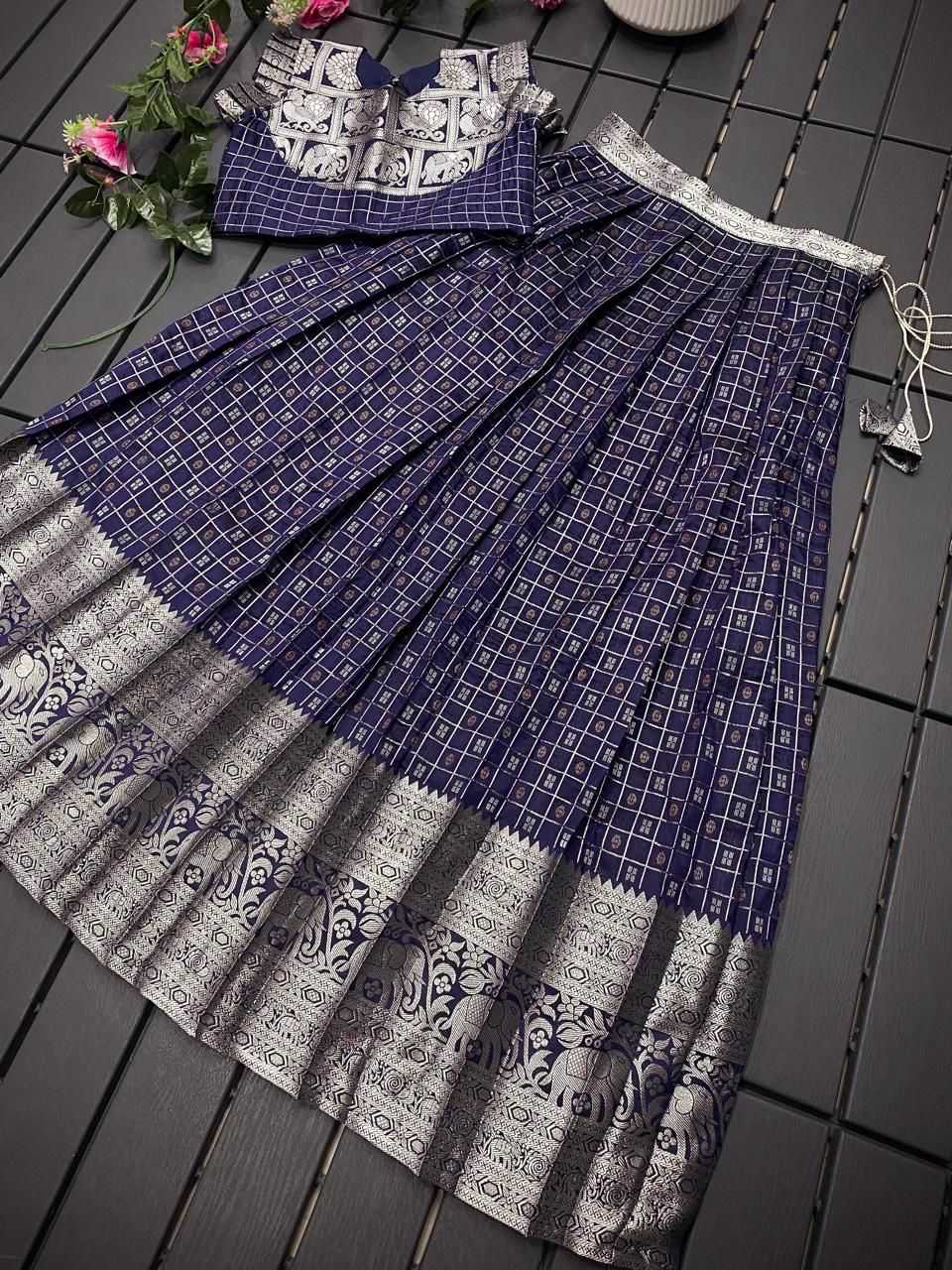 Ynf Soft Silk RIN235 kanchipuram Kids Wear Wholesale Kids Lehenga Kids Ethnic Wear Baby Girl Lehenga Manufacturer- Kids Exports