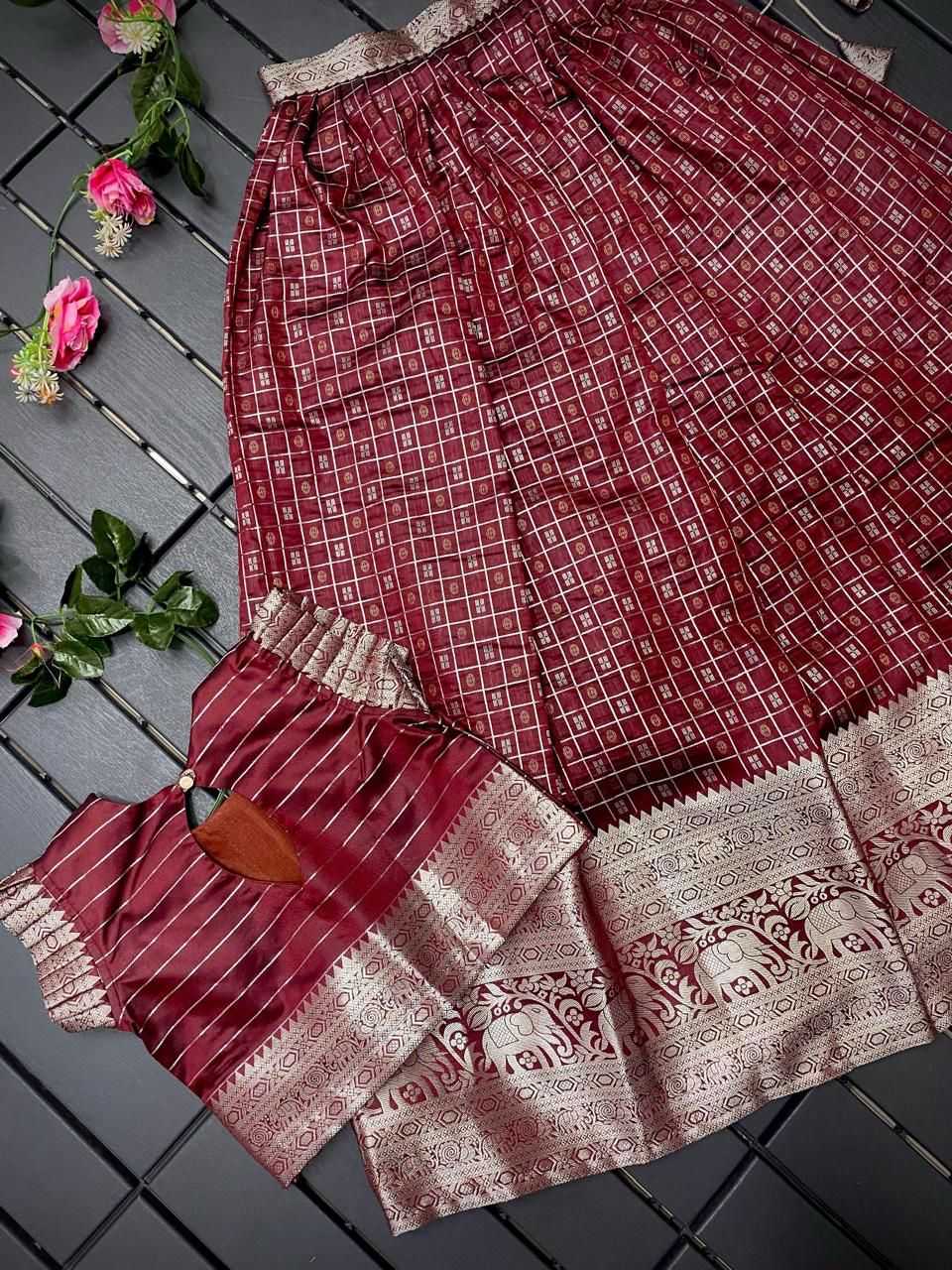 Ynf Soft Silk RIN235 kanchipuram Kids Wear Wholesale Kids Lehenga Kids Ethnic Wear Baby Girl Lehenga Manufacturer- Kids Exports