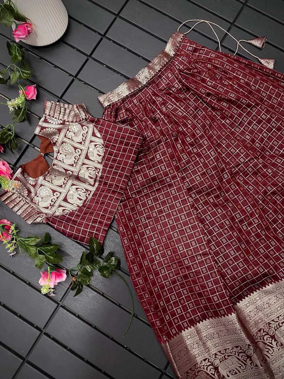 Ynf Soft Silk RIN235 kanchipuram Kids Wear Wholesale Kids Lehenga Kids Ethnic Wear Baby Girl Lehenga Manufacturer- Kids Exports