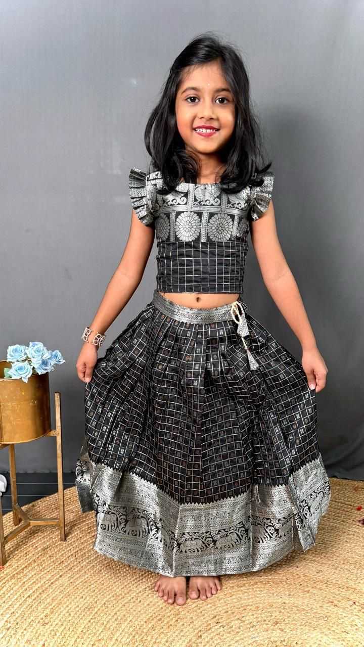 Ynf Soft Silk RIN235 kanchipuram Kids Wear Wholesale Kids Lehenga Kids Ethnic Wear Baby Girl Lehenga Manufacturer- Kids Exports