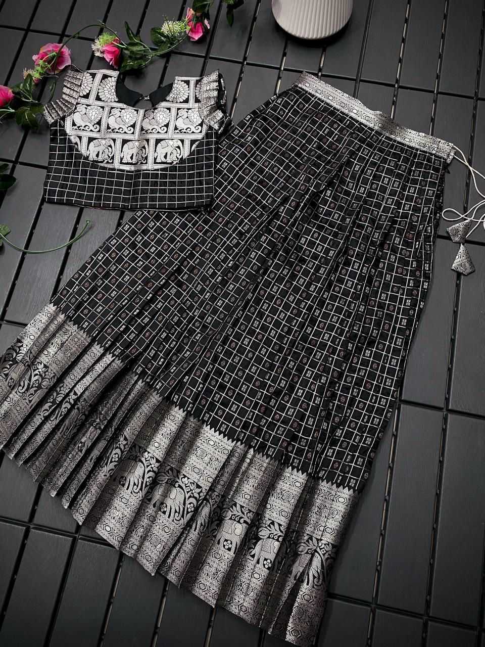 Ynf Soft Silk RIN235 kanchipuram Kids Wear Wholesale Kids Lehenga Kids Ethnic Wear Baby Girl Lehenga Manufacturer- Kids Exports