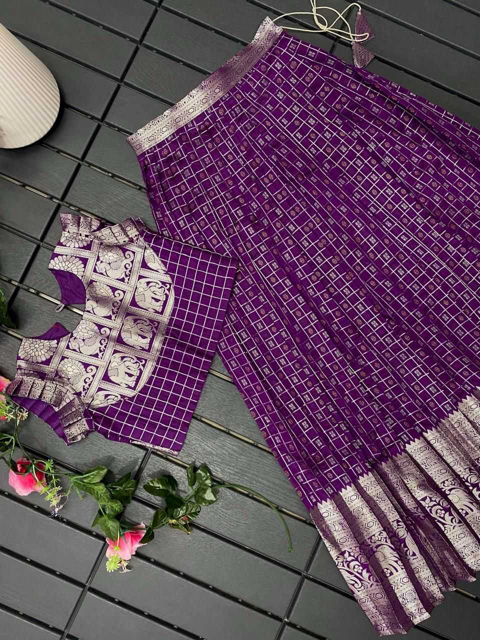 Ynf Soft Silk RIN235 kanchipuram Kids Wear Wholesale Kids Lehenga Kids Ethnic Wear Baby Girl Lehenga Manufacturer- Kids Exports