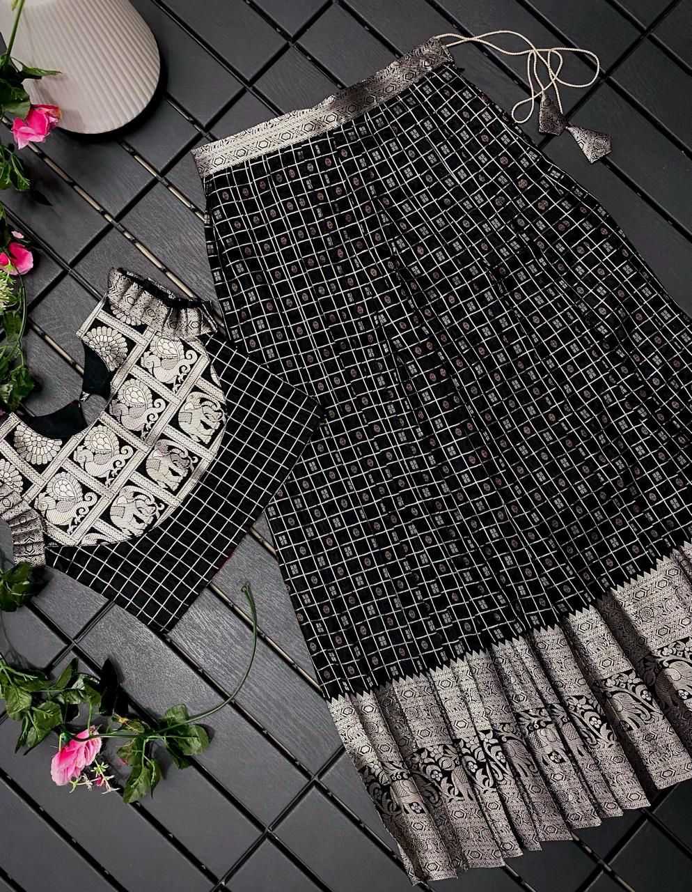 Ynf Soft Silk RIN235 kanchipuram Kids Wear Wholesale Kids Lehenga Kids Ethnic Wear Baby Girl Lehenga Manufacturer- Kids Exports