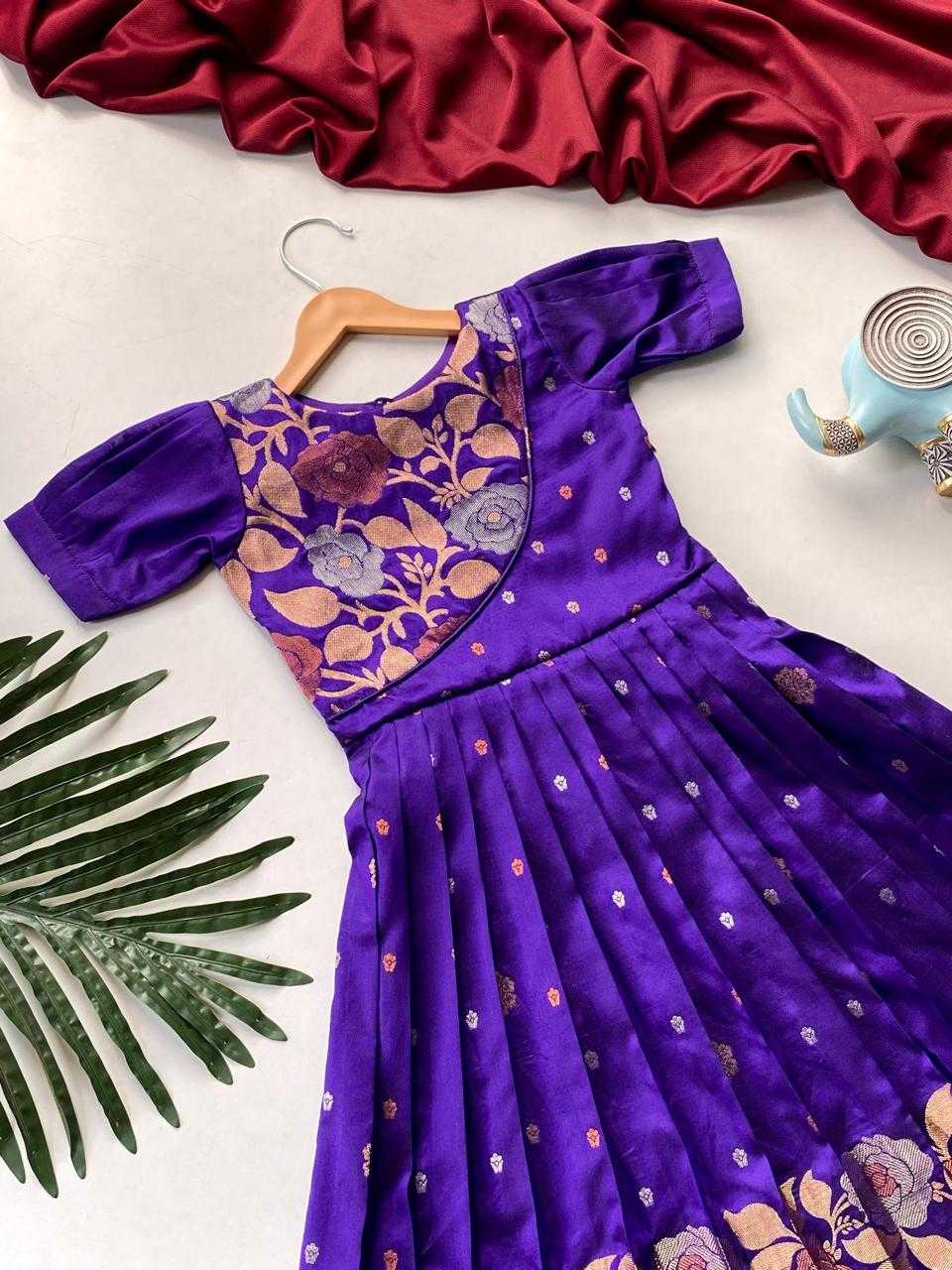 Ynf Soft Silk RIN235 Suhani Kids Wear Wholesale Embroidered Frock Kids Designer Frock Indian Wear For Kids Manufacturer- Kids Exports