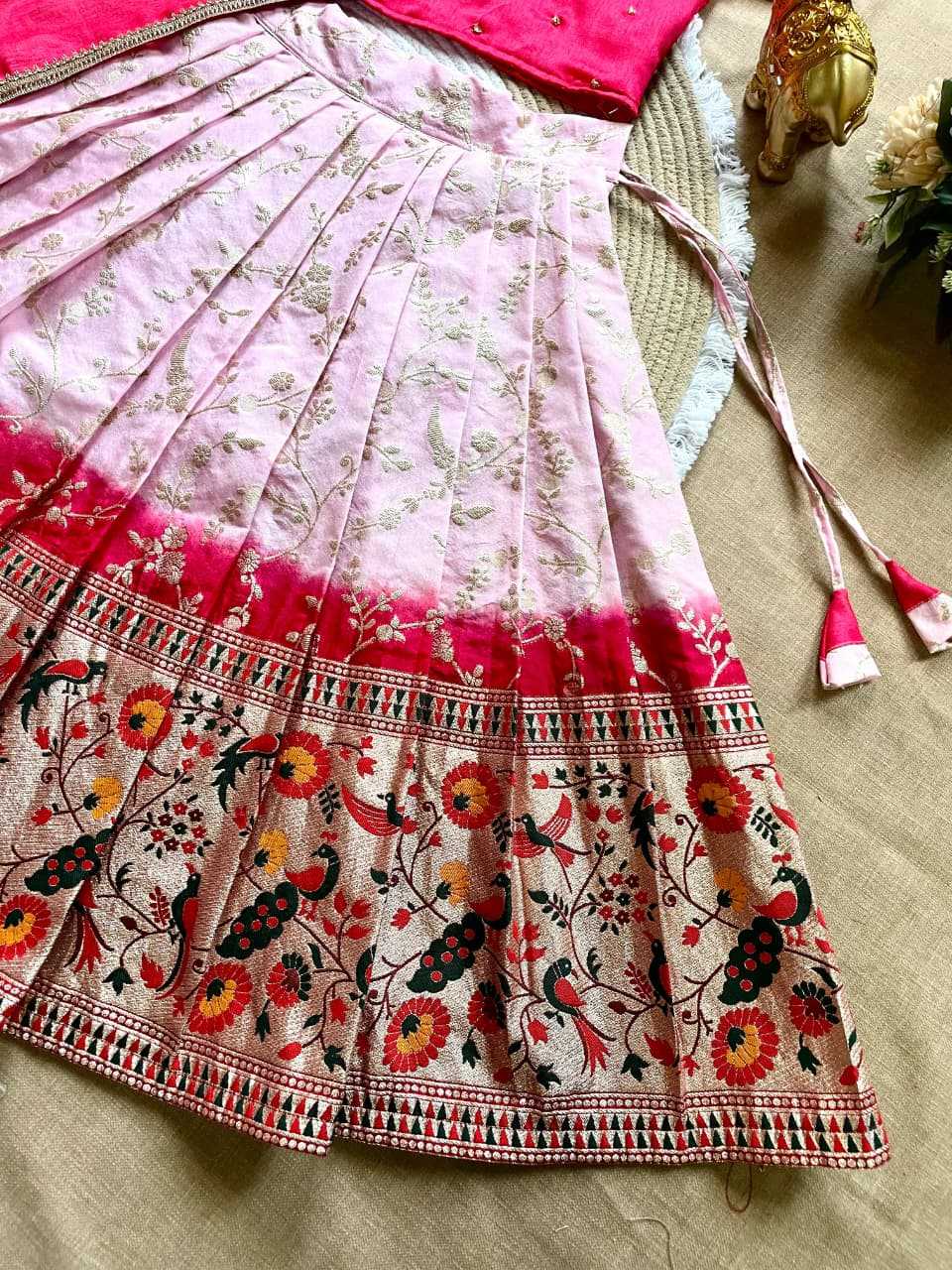 Ynf Vichitra Silk KESH505 Madhuri Kids Wear Wholesale Kids Traditional Outfits Kids Lehenga Choli Kids Wedding Outfits Manufacturer- Kids Exports