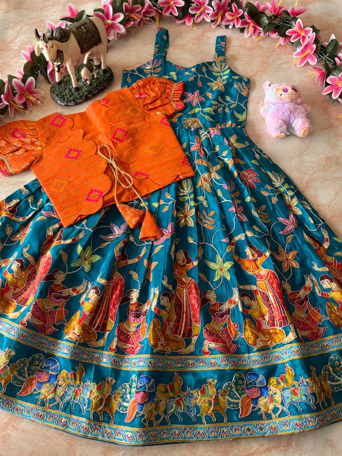 Ynf Viscose RIN235 pranil Kids Wear Wholesale Kids Gown Kids Ethnic Gowns Kids Wedding Outfits Manufacturer- Kids Exports