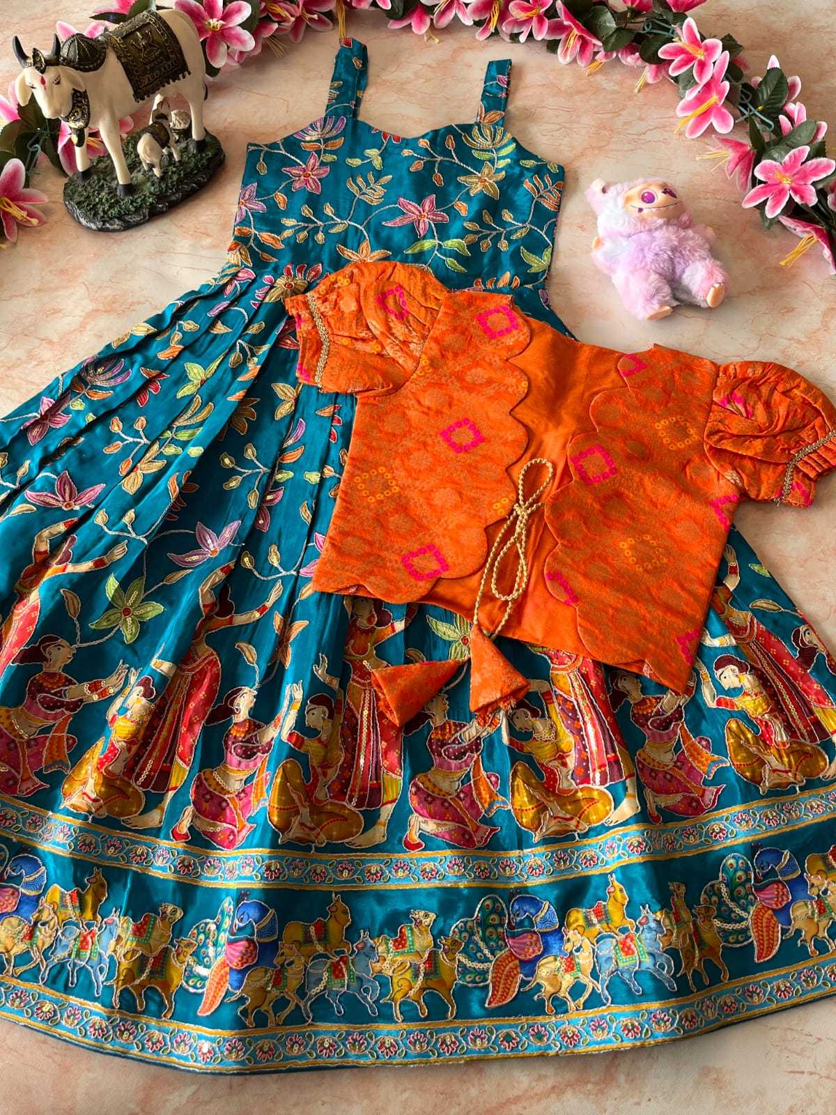 Ynf Viscose RIN235 pranil Kids Wear Wholesale Kids Gown Kids Ethnic Gowns Kids Wedding Outfits Manufacturer- Kids Exports