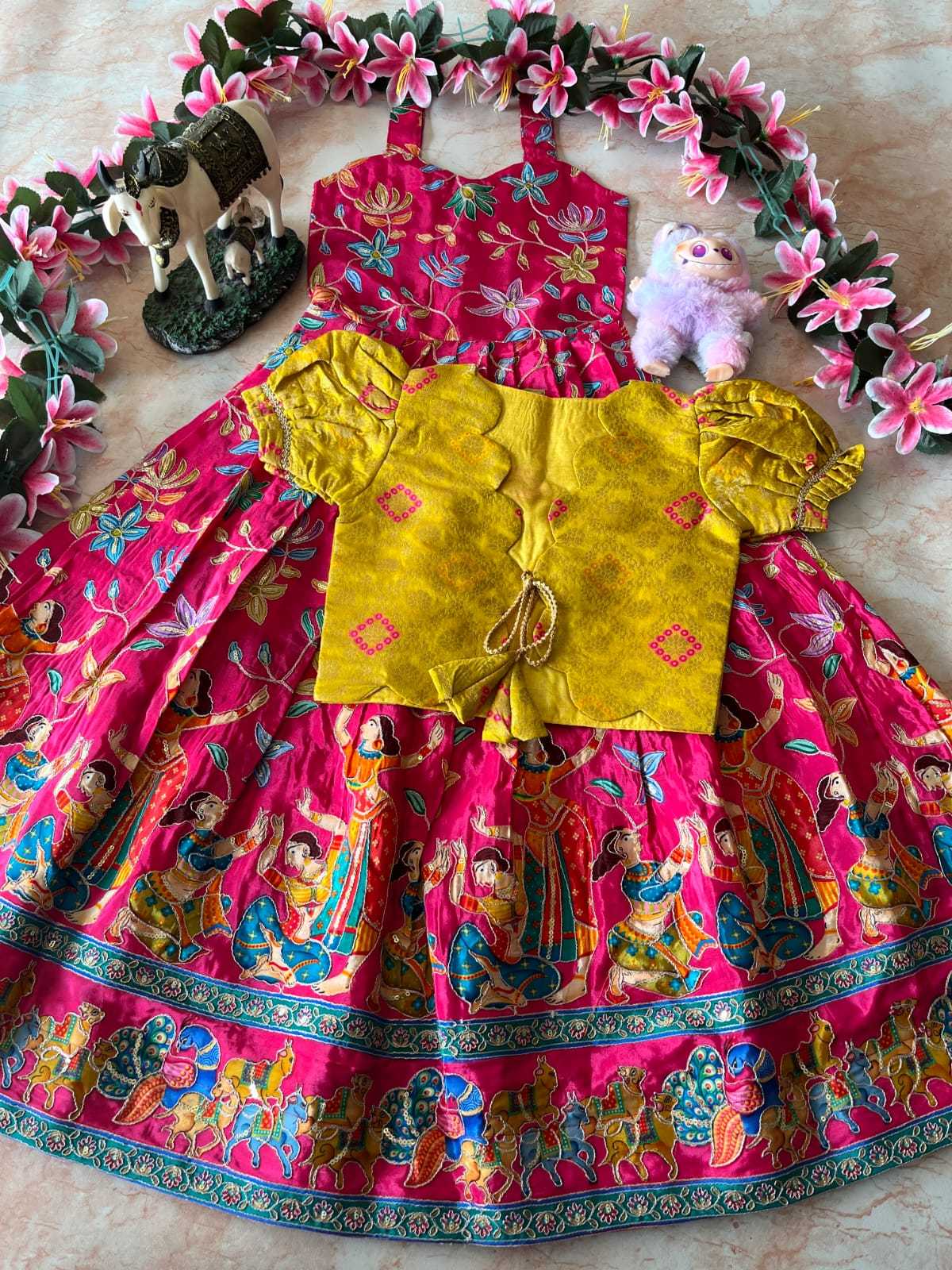Ynf Viscose RIN235 pranil Kids Wear Wholesale Kids Gown Kids Ethnic Gowns Kids Wedding Outfits Manufacturer- Kids Exports