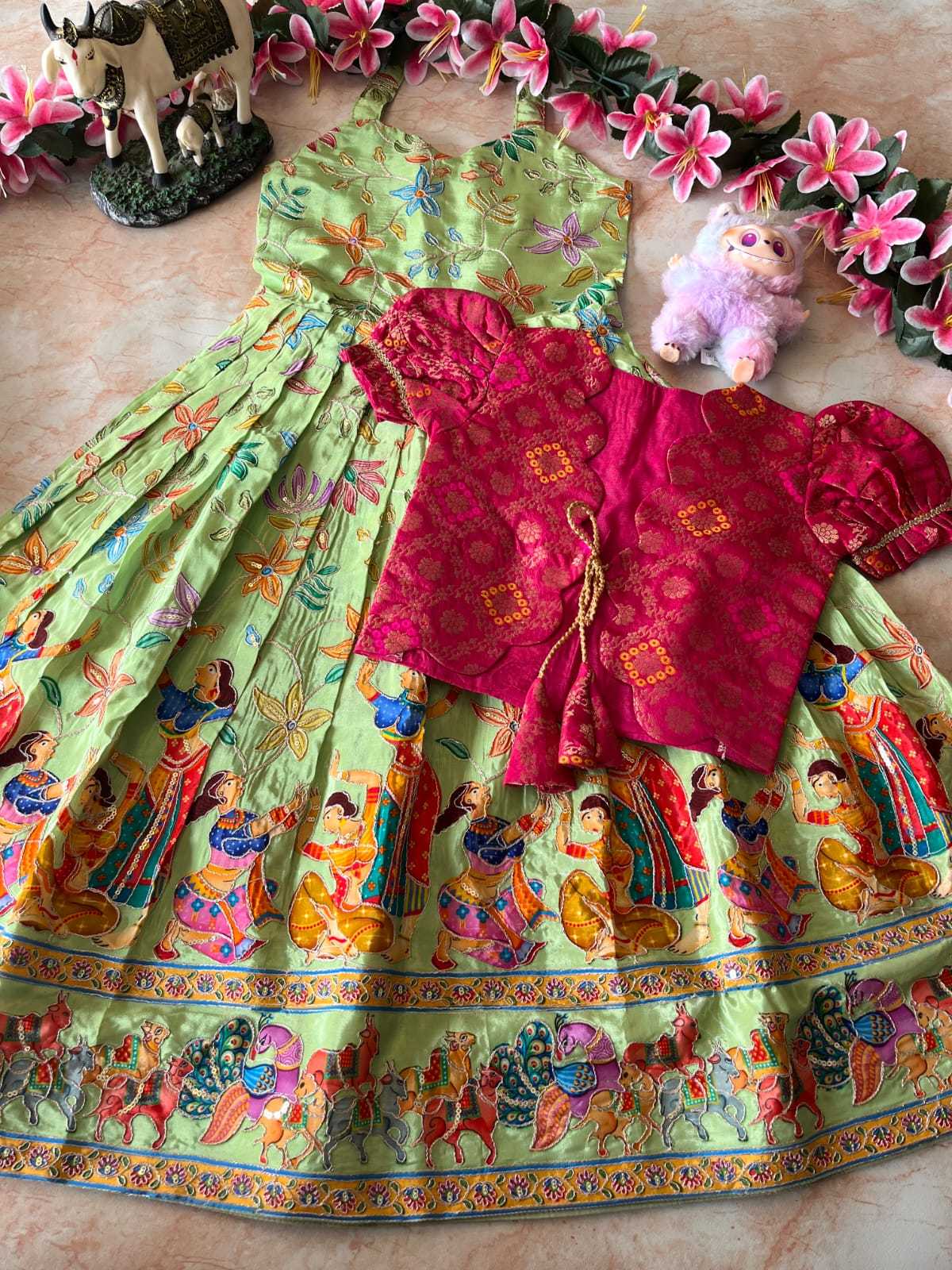 Ynf Viscose RIN235 pranil Kids Wear Wholesale Kids Gown Kids Ethnic Gowns Kids Wedding Outfits Manufacturer- Kids Exports