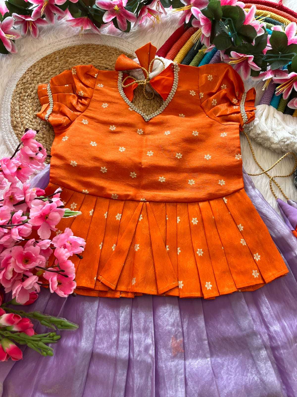 Ynf Viscose RIN235 tissue silk Kids Wear Wholesale Kids Lehenga Kids Lehenga Choli Baby Girl Lehenga Manufacturer- Kids Exports