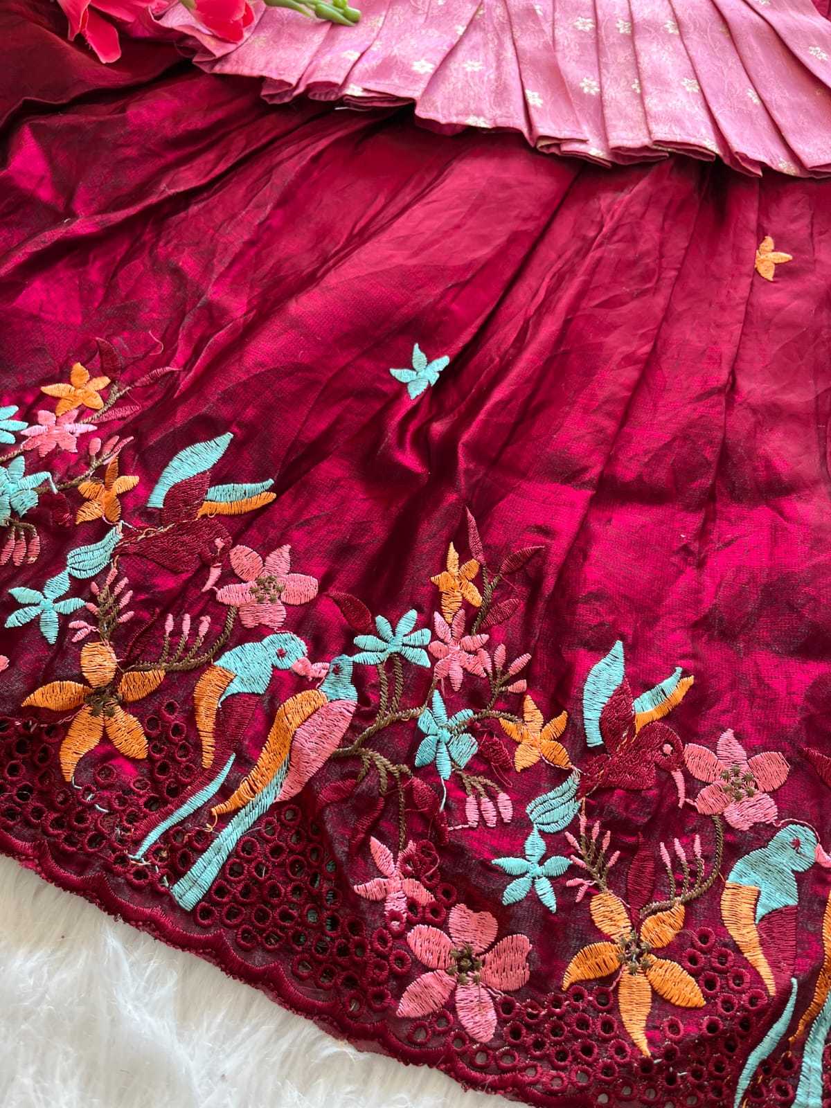 Ynf Viscose RIN235 tissue silk Kids Wear Wholesale Kids Lehenga Kids Lehenga Choli Baby Girl Lehenga Manufacturer- Kids Exports