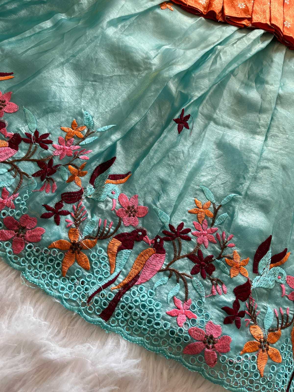 Ynf Viscose RIN235 tissue silk Kids Wear Wholesale Kids Lehenga Kids Lehenga Choli Baby Girl Lehenga Manufacturer- Kids Exports