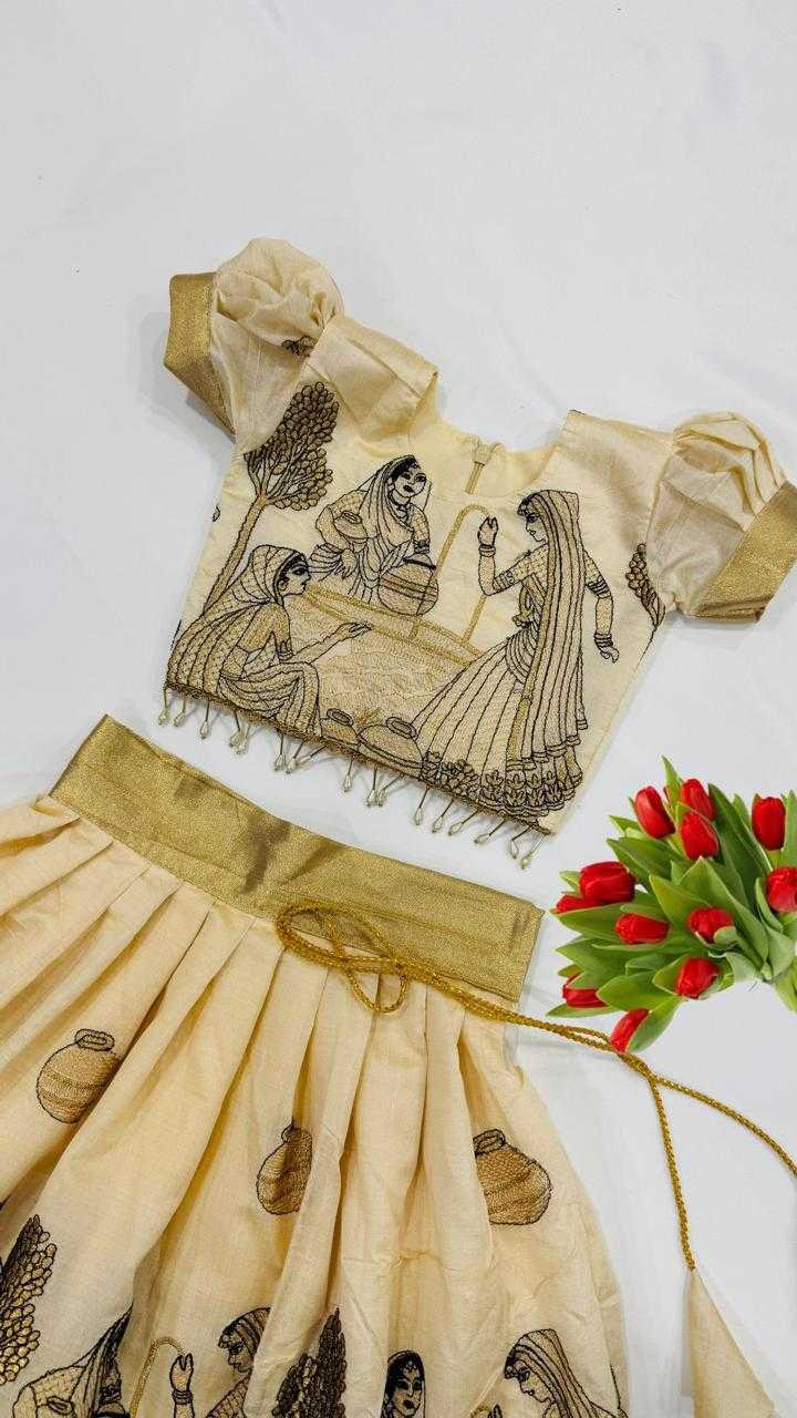 Ynf Chinon RIN235 CRUSH Kids Wear Festive Collections Wholesale Kids Lehenga Kids Lehenga Choli Baby Girl Lehenga Manufacturer- Kids Exports