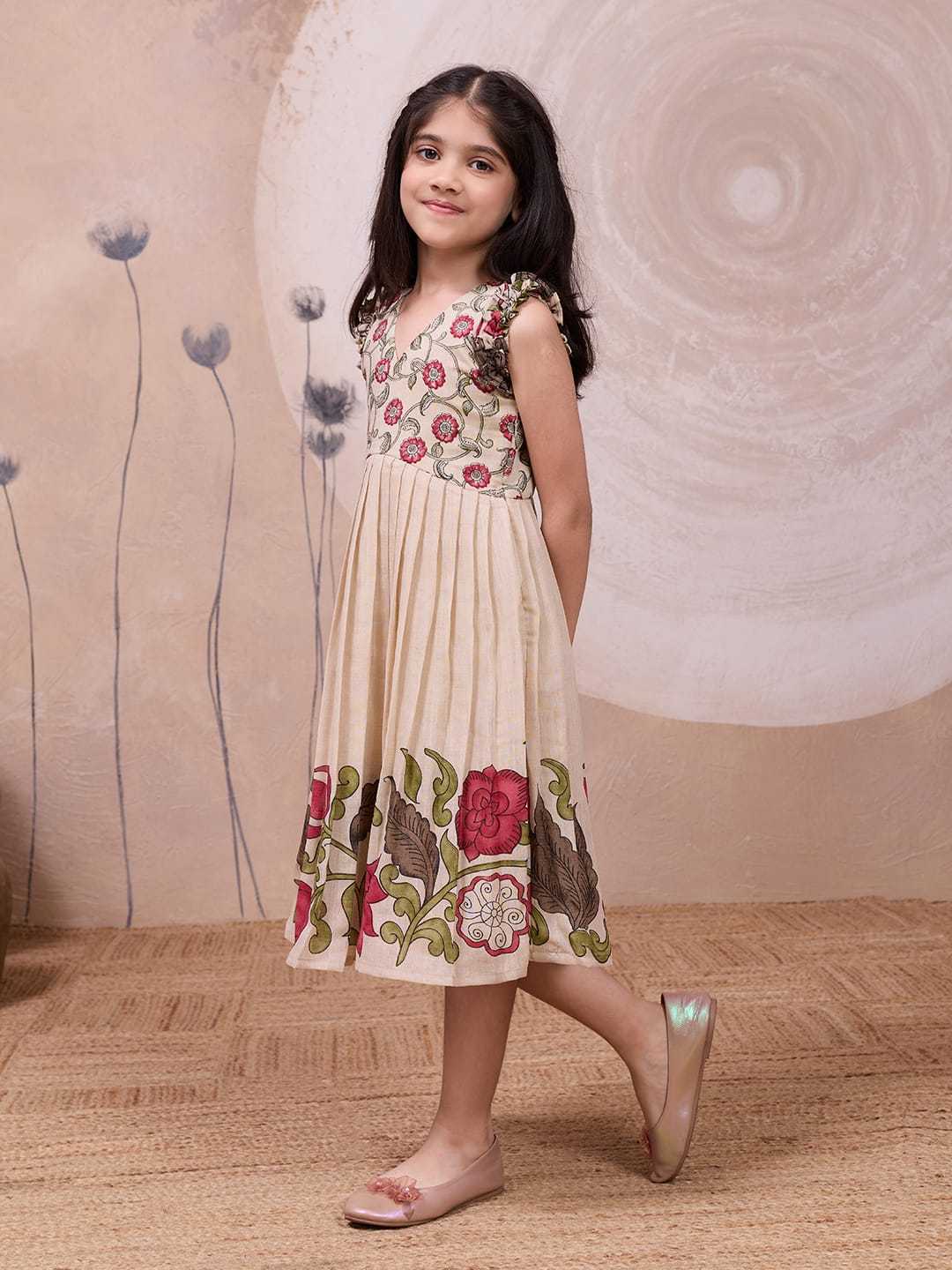 Ynf Cotton KESH249 2134 Kids Wear Wholesale Kids Gown Kids Ethnic Gowns Manufacturer- Kids Exports