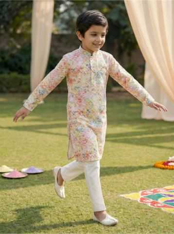 Ynf Cotton RIN223 Boys Kurta Pajama Kids Wear Wholesale Boys Kurta Pyjama Kids Traditional Outfits Kids Kurta Pajama Manufacturer- Kids Exports