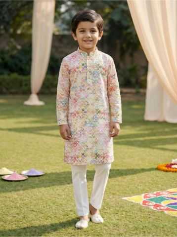 Ynf Cotton RIN223 Boys Kurta Pajama Kids Wear Wholesale Boys Kurta Pyjama Kids Traditional Outfits Kids Kurta Pajama Manufacturer- Kids Exports