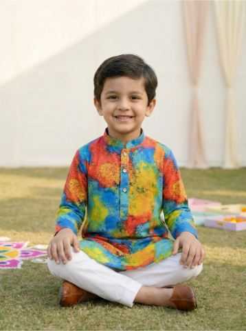 Ynf Cotton RIN223 Boys Kurta Pajama Kids Wear Wholesale Boys Kurta Pyjama Kids Traditional Outfits Kids Kurta Pajama Manufacturer- Kids Exports