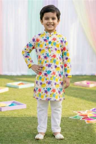 Ynf Cotton RIN223 Boys Kurta Pajama Kids Wear Wholesale Boys Kurta Pyjama Kids Traditional Outfits Kids Kurta Pajama Manufacturer- Kids Exports