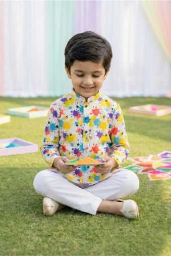 Ynf Cotton RIN223 Boys Kurta Pajama Kids Wear Wholesale Boys Kurta Pyjama Kids Traditional Outfits Kids Kurta Pajama Manufacturer- Kids Exports