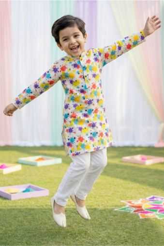 Ynf Cotton RIN223 Boys Kurta Pajama Kids Wear Wholesale Boys Kurta Pyjama Kids Traditional Outfits Kids Kurta Pajama Manufacturer- Kids Exports