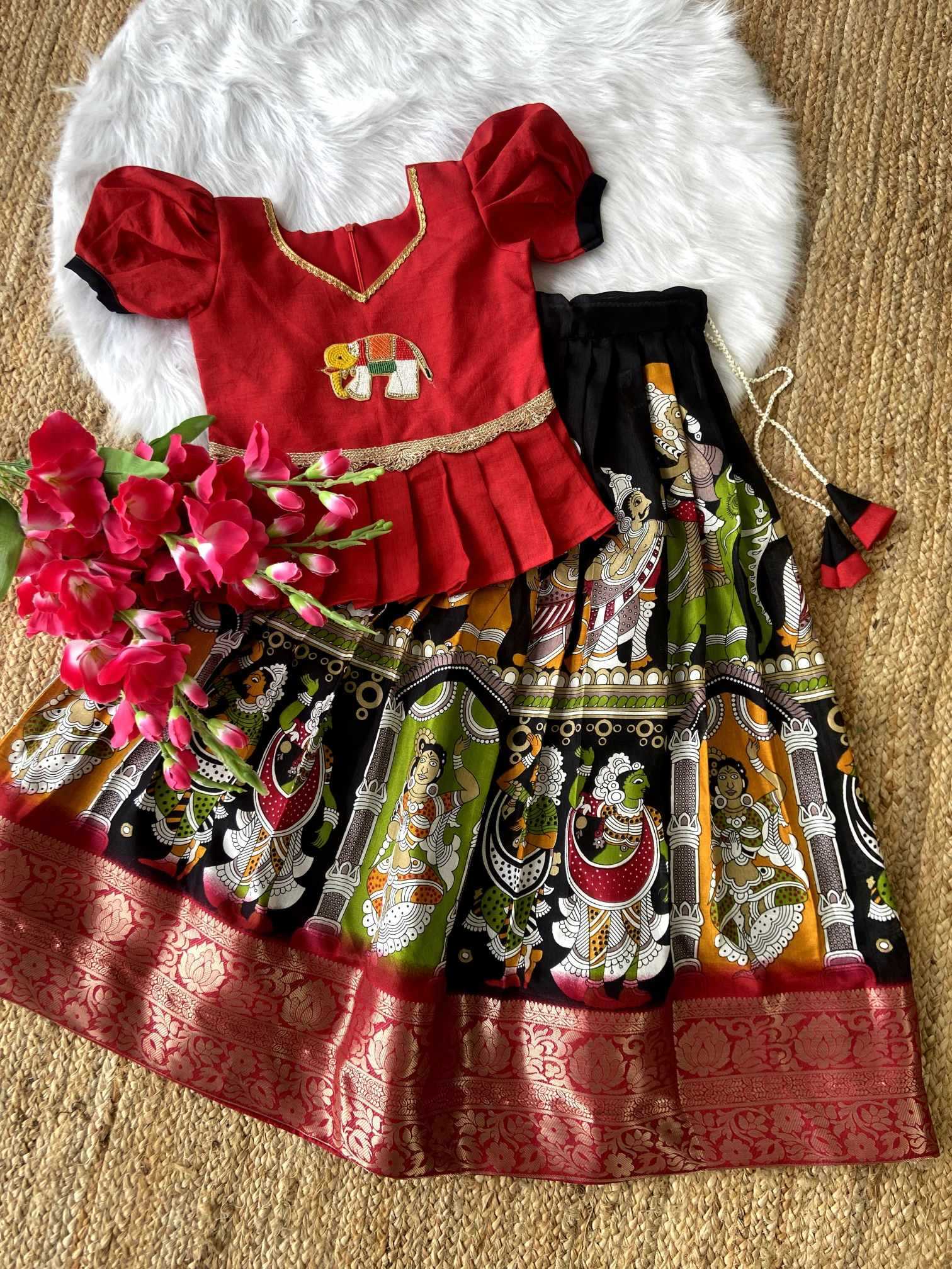 Ynf Cotton RIN235 Design Kids Wear Wholesale Kids Lehenga Kids Designer Frock Kids Traditional Outfits Manufacturer- Kids Exports
