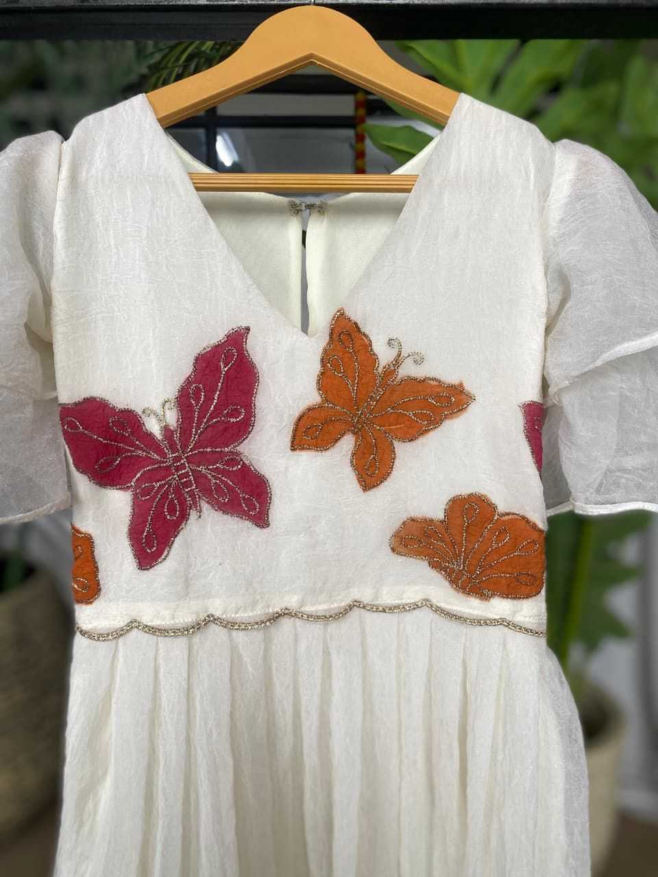 Ynf Crush Silk RIN235 Titli Kids Wear Festive Collections Wholesale Kids Gown Kids Ethnic Gowns Kids Party Wear Ethnic Manufacturer- Kids Exports