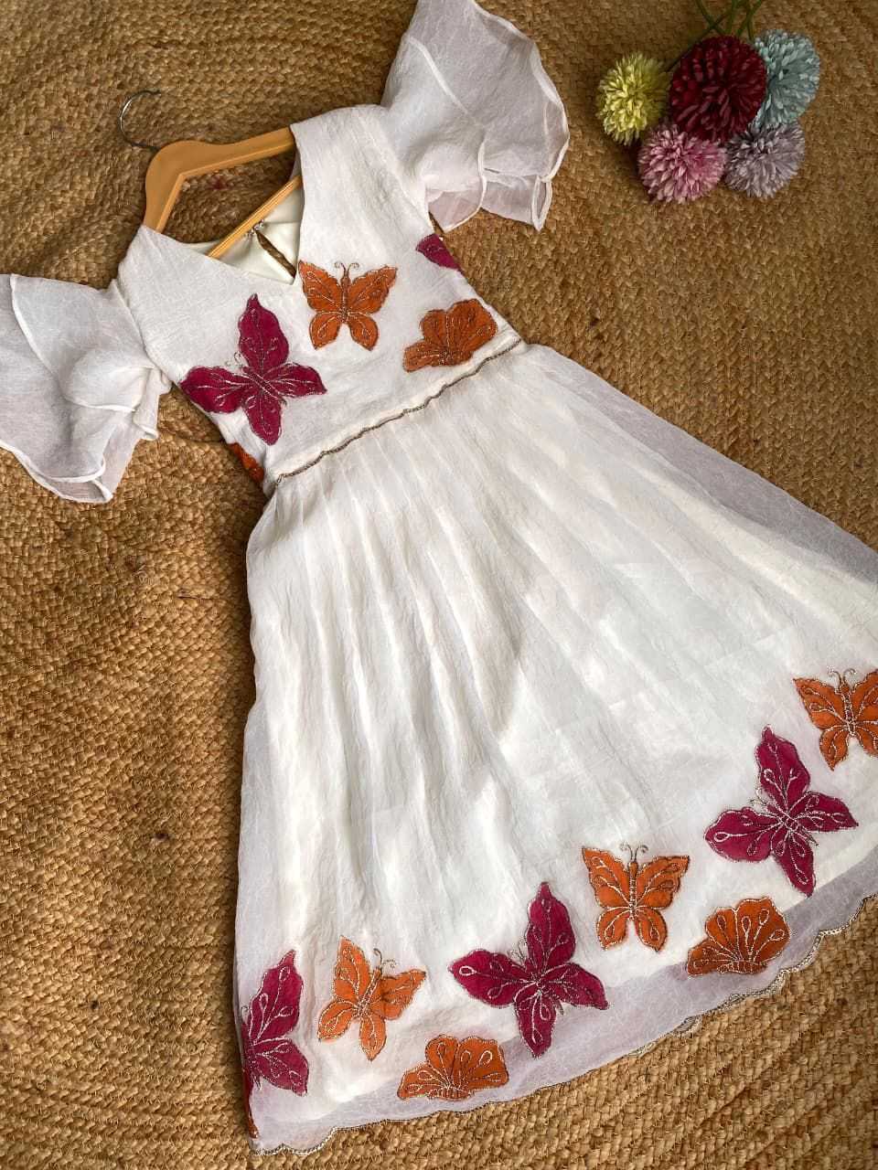 Ynf Crush Silk RIN235 Titli Kids Wear Festive Collections Wholesale Kids Gown Kids Ethnic Gowns Kids Party Wear Ethnic Manufacturer- Kids Exports