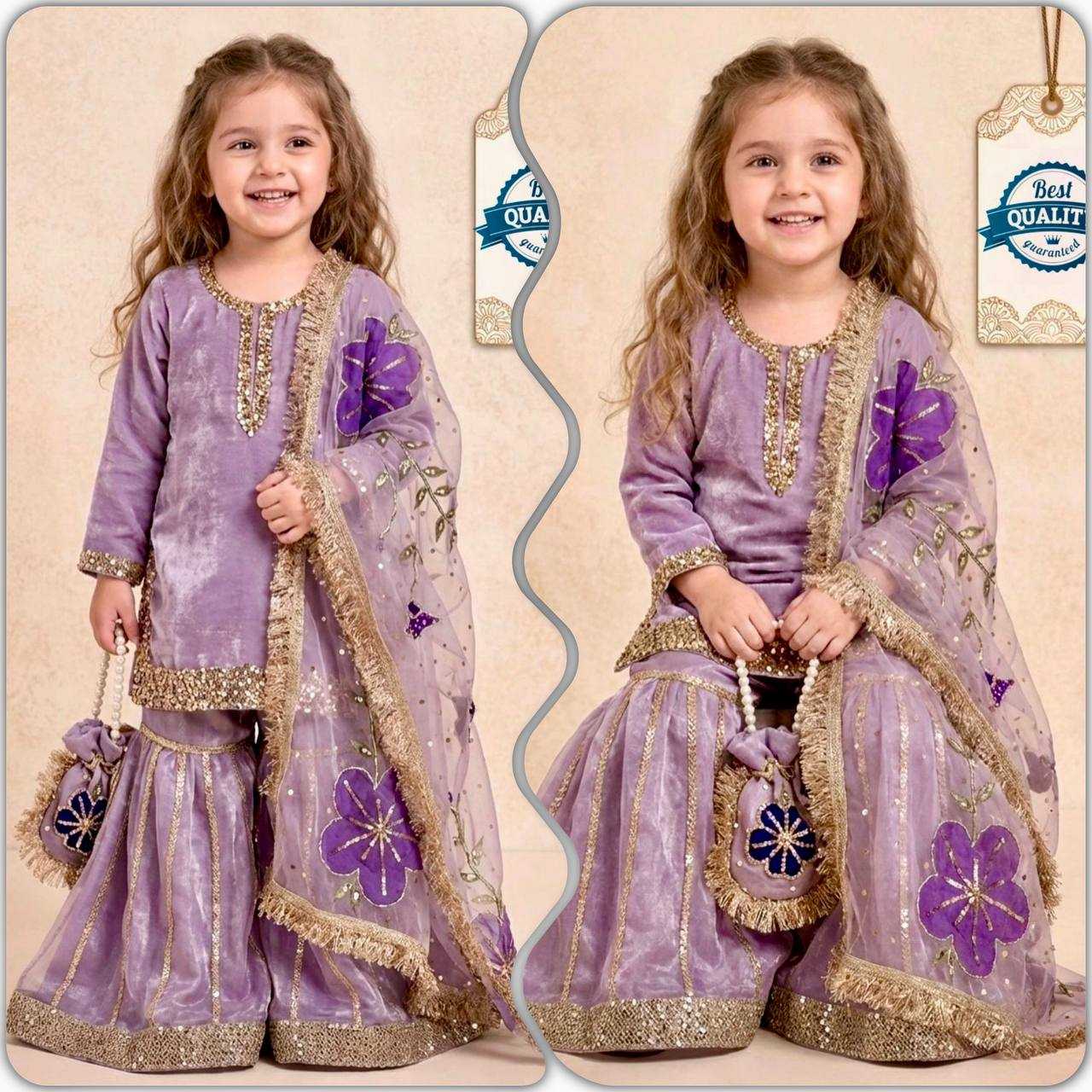 Ynf Fancy KESH415 242 Kids Wear Wholesale Kids Sharara Kids Wedding Outfits Kids Party Wear Ethnic Manufacturer- Kids Exports