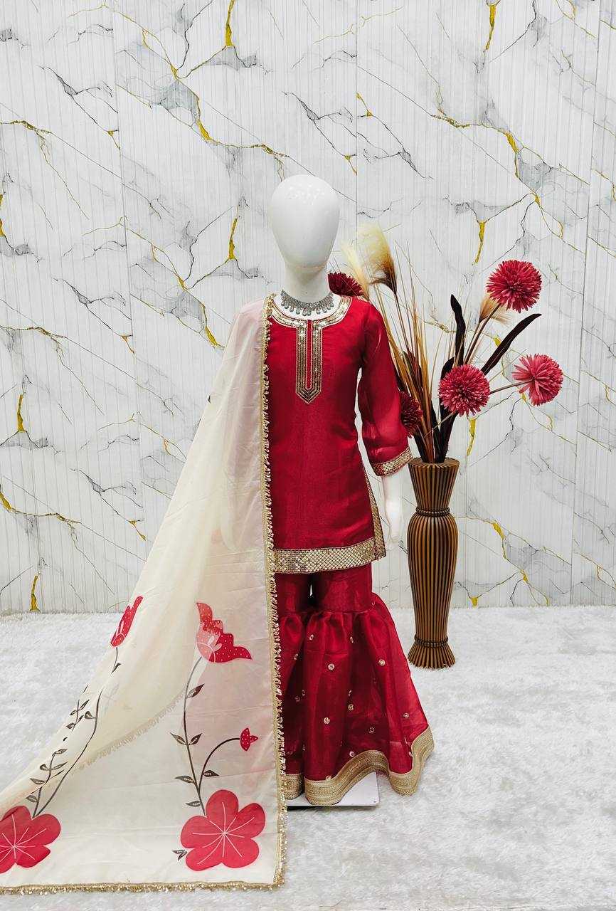 Ynf FENDY Silk KESH415 240 Kids Wear Wholesale Kids Ethnic Wear Kids Traditional Outfits Kids Wedding Outfits Manufacturer- Kids Exports