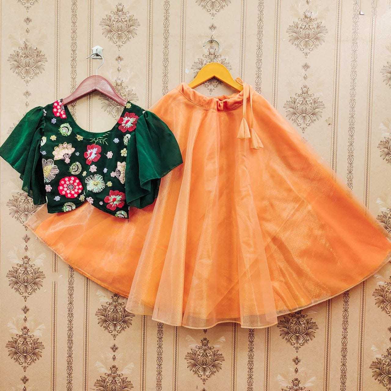 Ynf Georgette RIN235 Most Kids Wear Wholesale Kids Lehenga Kids Designer Frock Kids Party Wear Ethnic Manufacturer- Kids Exports