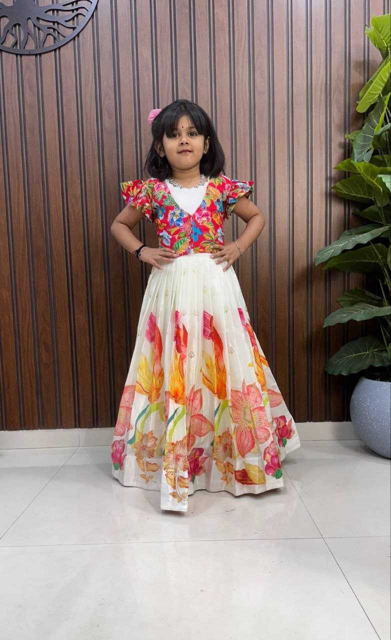 Ynf Heavy Crepe RIN161 ANJALI Kids Wear Festive Collections Wholesale Kids Gown Kids Ethnic Gowns Kids Party Wear Ethnic Manufacturer- Kids Exports