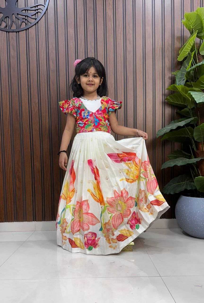 Ynf Heavy Crepe RIN161 ANJALI Kids Wear Festive Collections Wholesale Kids Gown Kids Ethnic Gowns Kids Party Wear Ethnic Manufacturer- Kids Exports