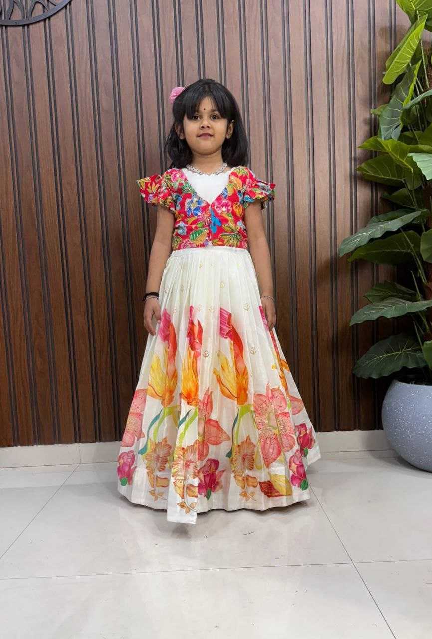 Ynf Heavy Crepe RIN161 ANJALI Kids Wear Festive Collections Wholesale Kids Gown Kids Ethnic Gowns Kids Party Wear Ethnic Manufacturer- Kids Exports