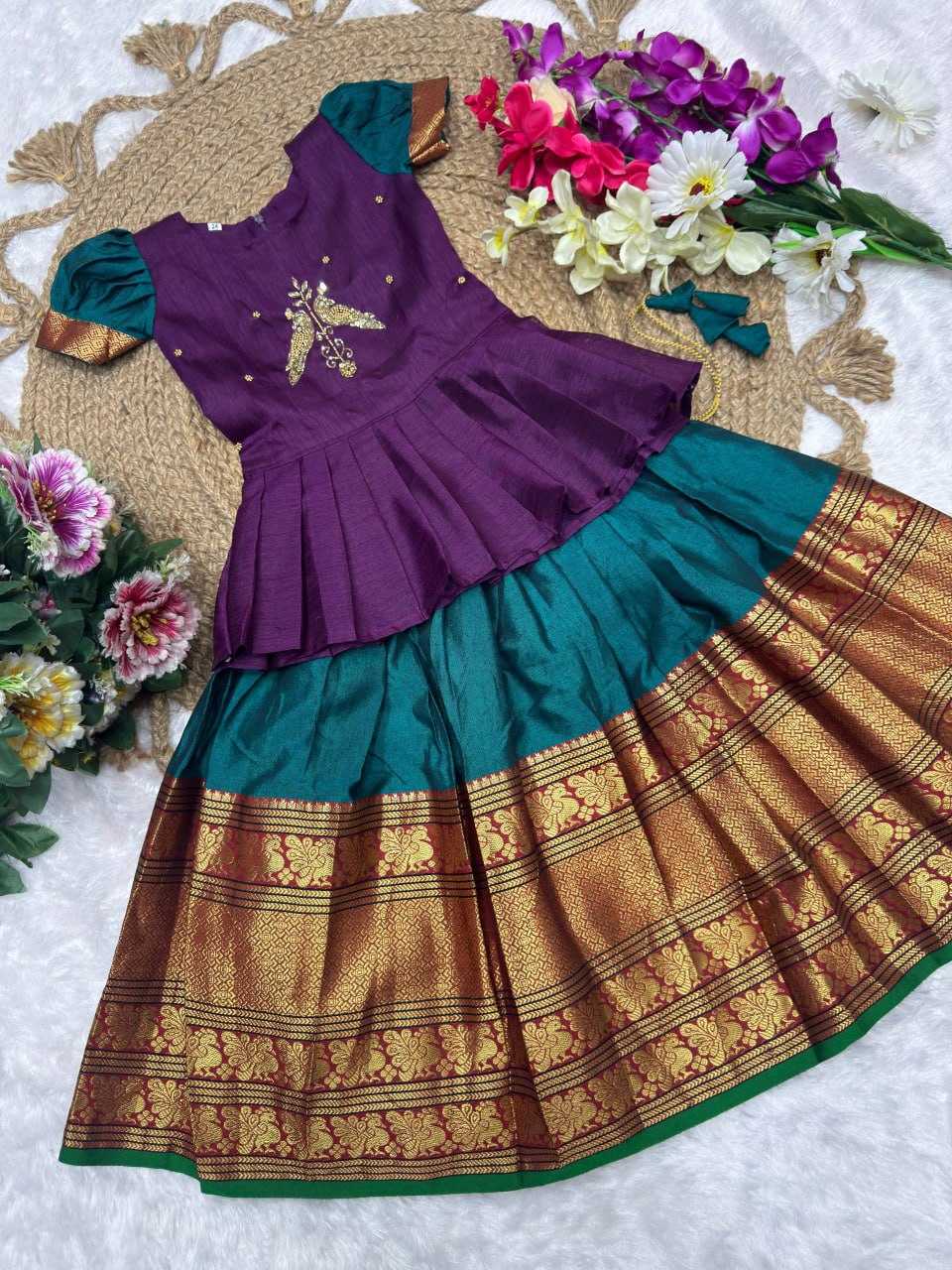 Ynf Jacquard KESH642 081 Kids Wear Wholesale Kids Lehenga Kids Ethnic Wear Kids Lehenga Choli Manufacturer- Kids Exports