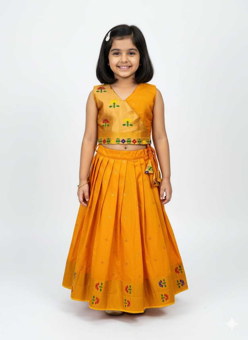 Ynf Paithani Silk KESH679 101 Kids Wear Festive Collections Wholesale Kids Lehenga Kids Lehenga Choli Baby Girl Lehenga Manufacturer- Kids Exports