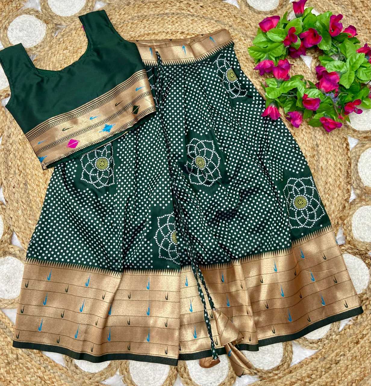 Ynf Paithani Silk KESH685 121 Kids Wear Festive Collections Wholesale Kids Lehenga Kids Lehenga Choli Baby Girl Lehenga Manufacturer- Kids Exports