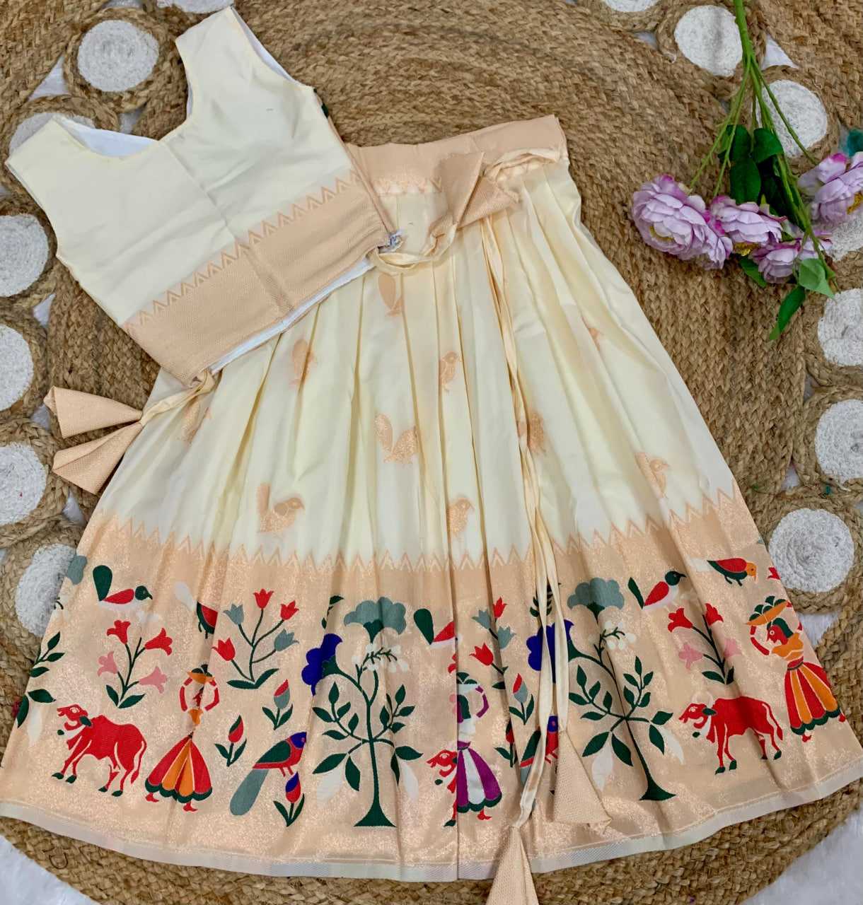 Ynf Paithani Silk KESH685 122 Kids Wear Festive Collections Wholesale Kids Lehenga Kids Lehenga Choli Baby Girl Lehenga Manufacturer- Kids Exports