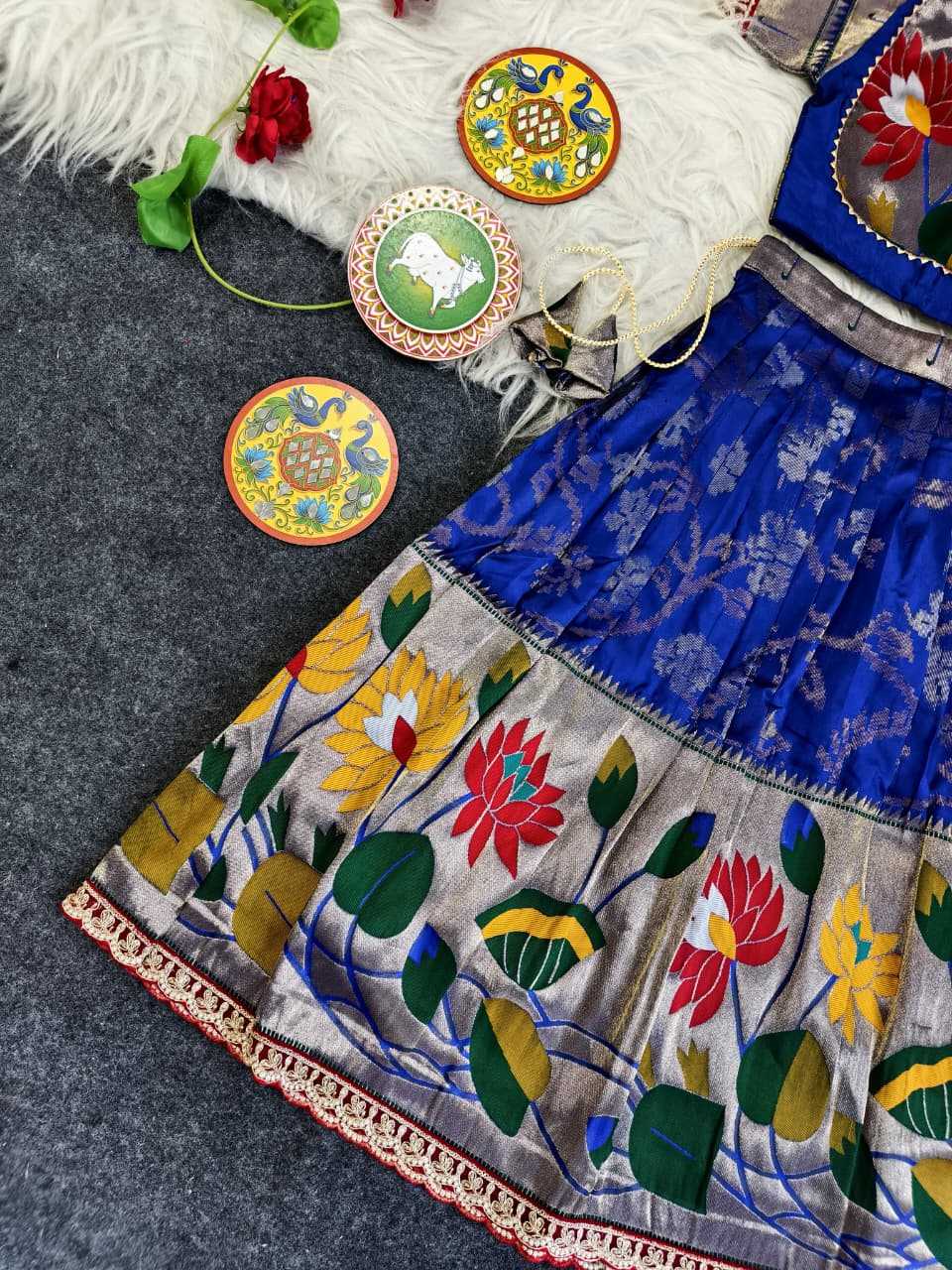 Ynf Silk KESH249 Geeta Kids Wear Festive Collections Wholesale Kids Lehenga Choli Baby Girl Lehenga Kids Silk Dress Manufacturer- Kids Exports