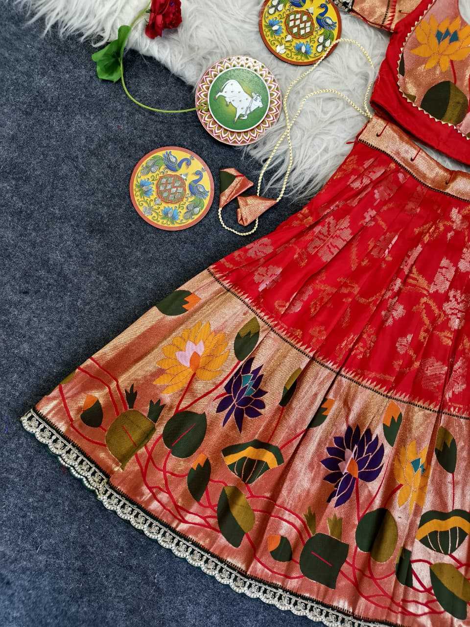 Ynf Silk KESH249 Geeta Kids Wear Festive Collections Wholesale Kids Lehenga Choli Baby Girl Lehenga Kids Silk Dress Manufacturer- Kids Exports