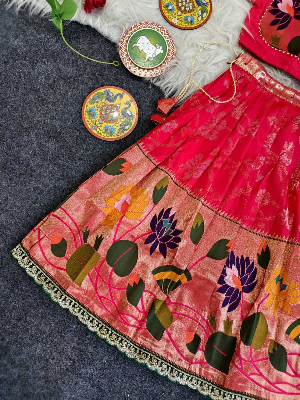 Ynf Silk KESH249 Geeta Kids Wear Festive Collections Wholesale Kids Lehenga Choli Baby Girl Lehenga Kids Silk Dress Manufacturer- Kids Exports