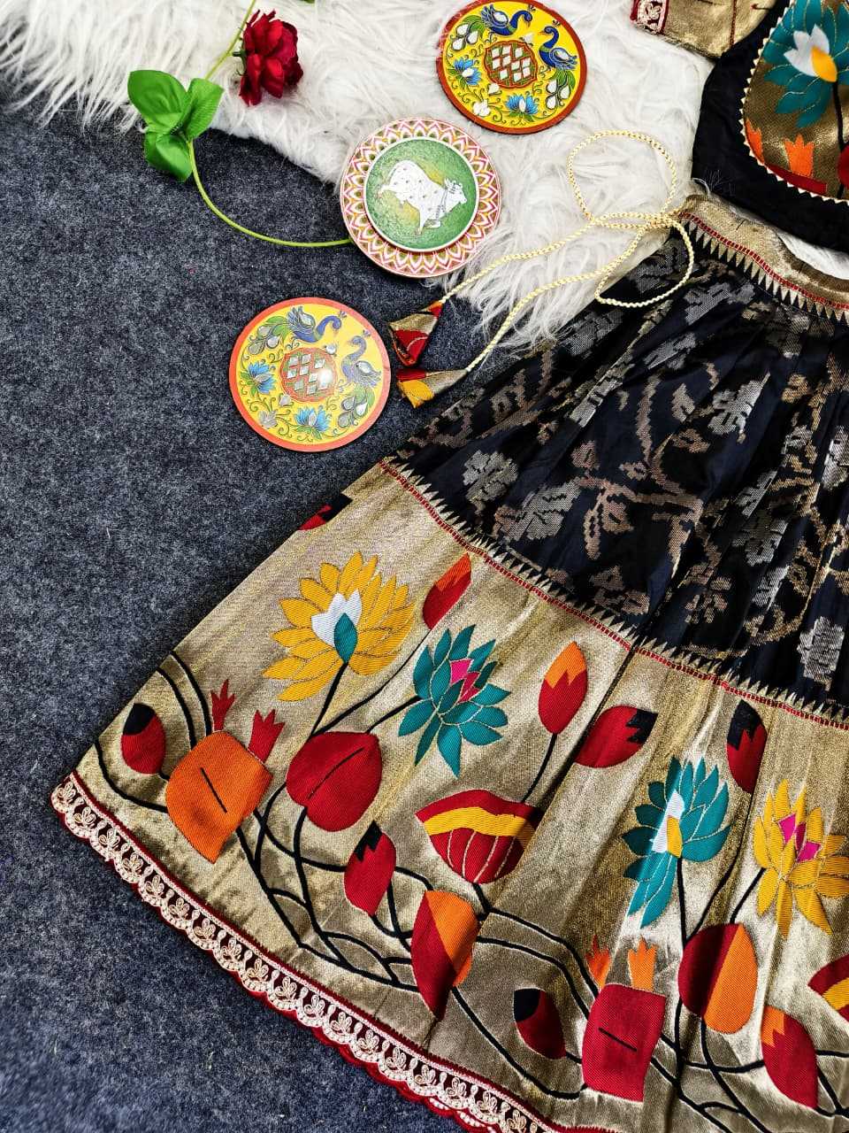 Ynf Silk KESH249 Geeta Kids Wear Festive Collections Wholesale Kids Lehenga Choli Baby Girl Lehenga Kids Silk Dress Manufacturer- Kids Exports