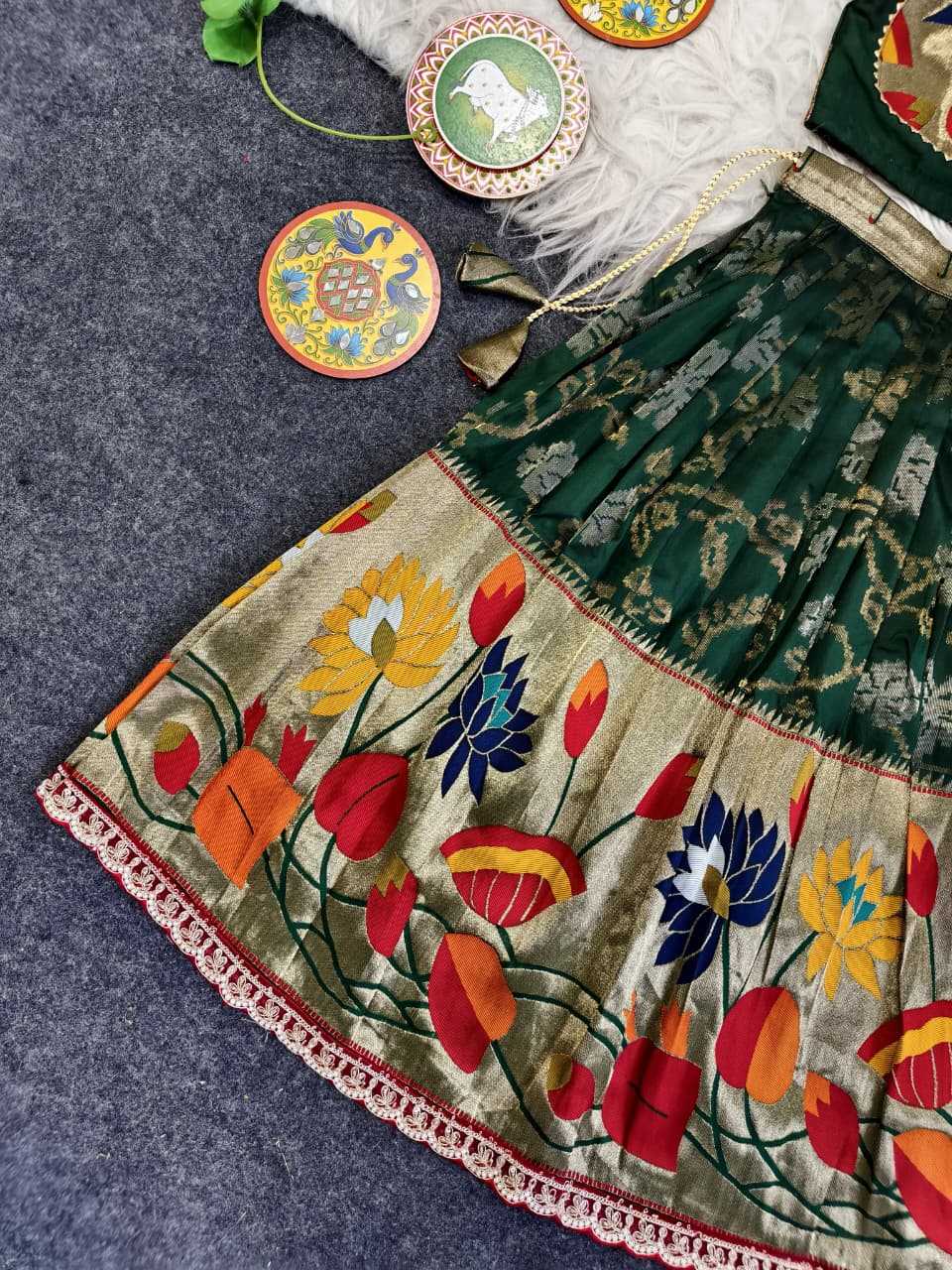 Ynf Silk KESH249 Geeta Kids Wear Festive Collections Wholesale Kids Lehenga Choli Baby Girl Lehenga Kids Silk Dress Manufacturer- Kids Exports