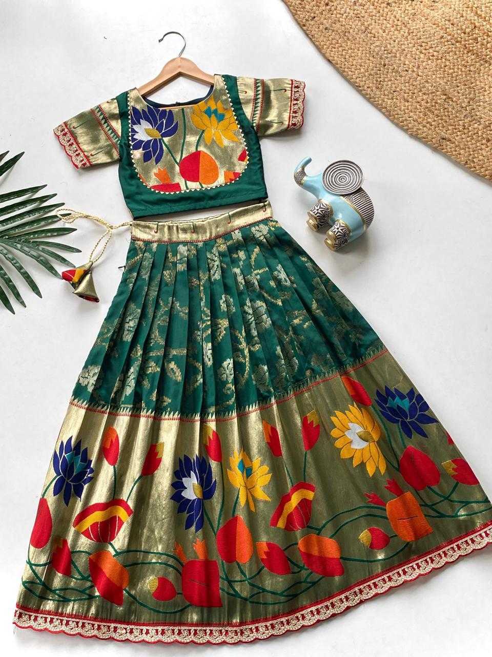 Ynf Silk KESH503 8174 Kids Wear Festive Collections Wholesale Kids Festive Wear Kids Silk Dress Kids Party Wear Ethnic Manufacturer- Kids Exports