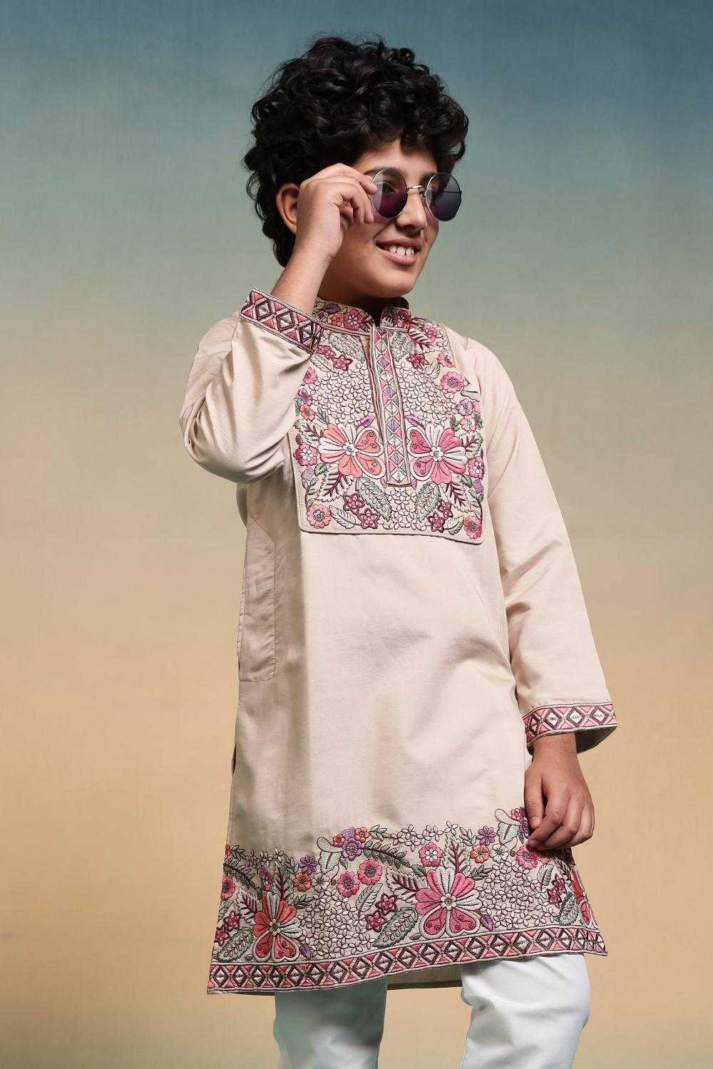 Ynf Silk RIN202 91101 SHAAHI JUNIOR Kids Wear Wholesale Boys Kurta Pyjama Kids Kurta Pajama Baby Boy Kurta Set Manufacturer- Kids Exports