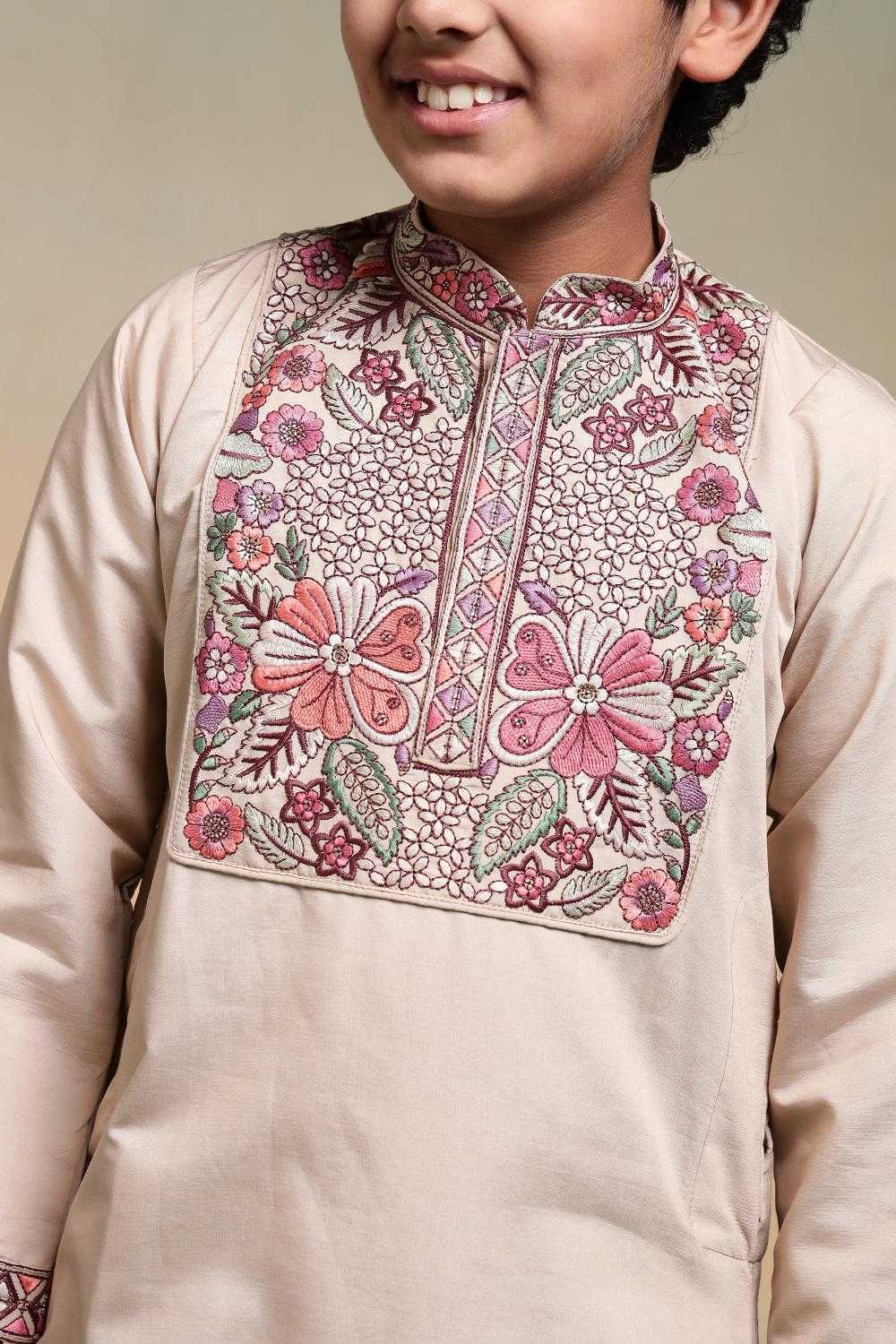 Ynf Silk RIN202 91101 SHAAHI JUNIOR Kids Wear Wholesale Boys Kurta Pyjama Kids Kurta Pajama Baby Boy Kurta Set Manufacturer- Kids Exports